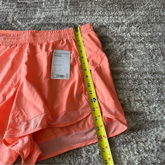 NWT Athleta Mesh Racer Run Short 4” Neon Coral Volt 1X - Picture 5 of 9